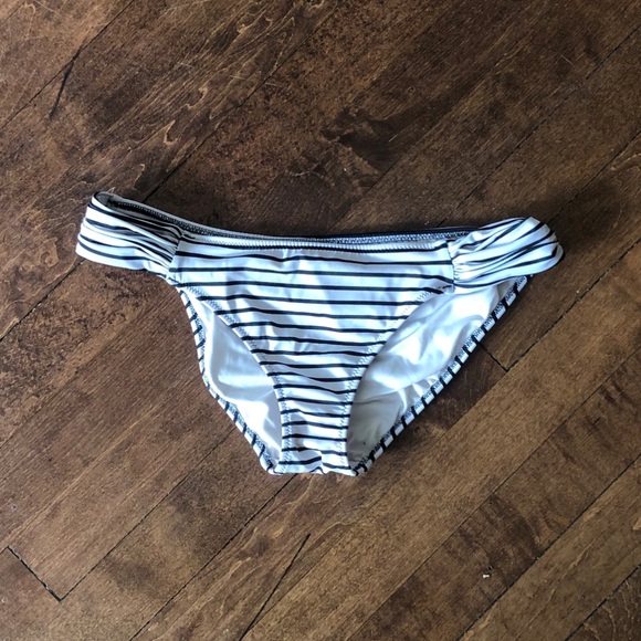 VictoriaSecret STRIPED BLACK&WHITE Bikini Bottoms - Picture 2 of 5